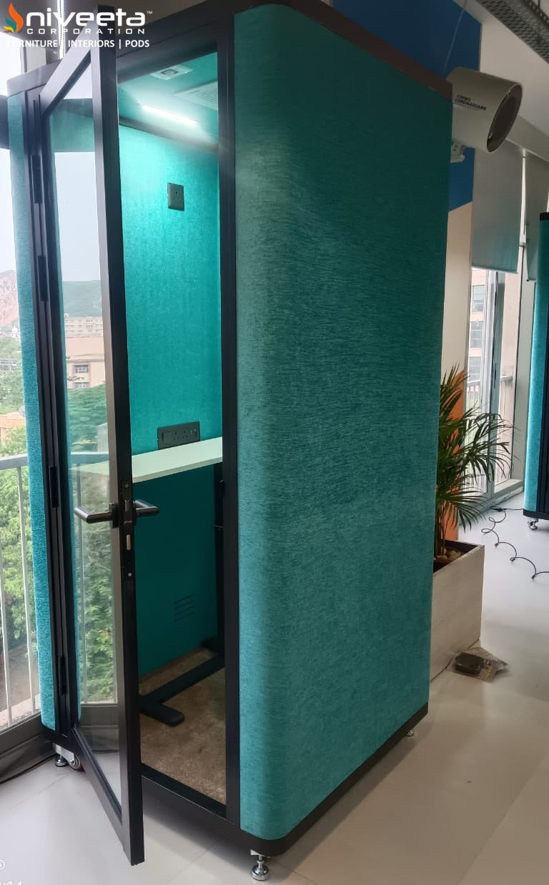 Soundproof Morden Private Office Phone Booth - Niveeta Corp