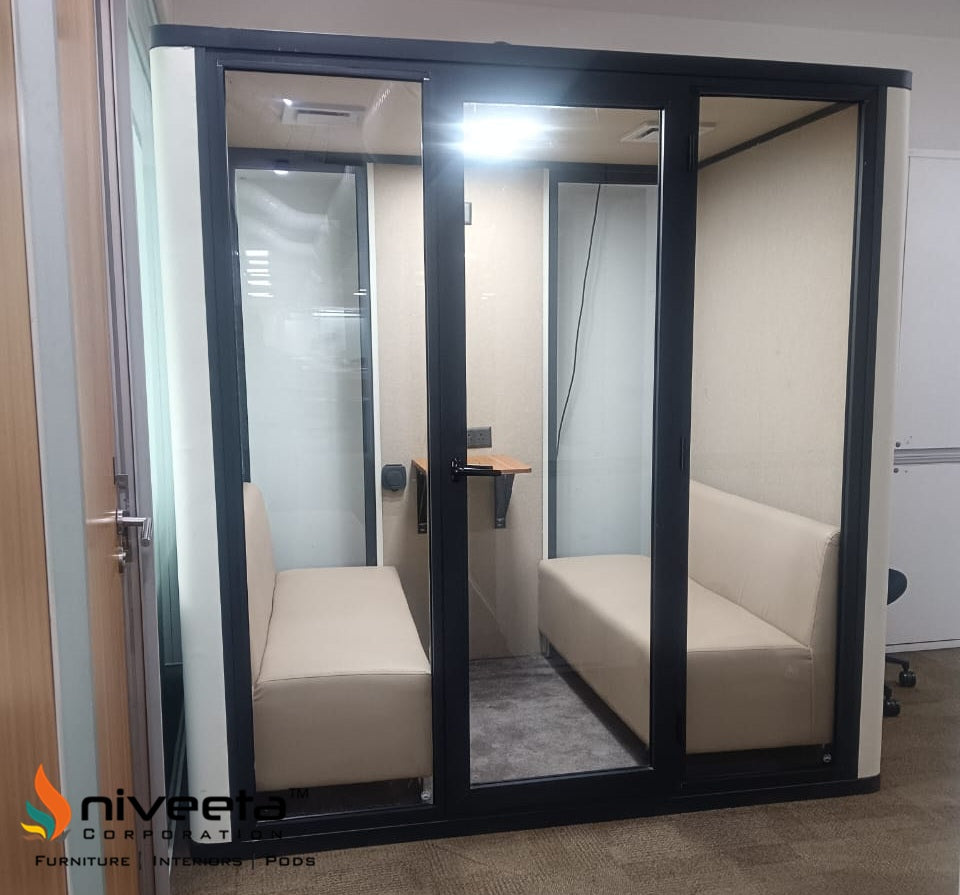 Premium Soundproof Portable Office Phone Booth - Niveeta Corp