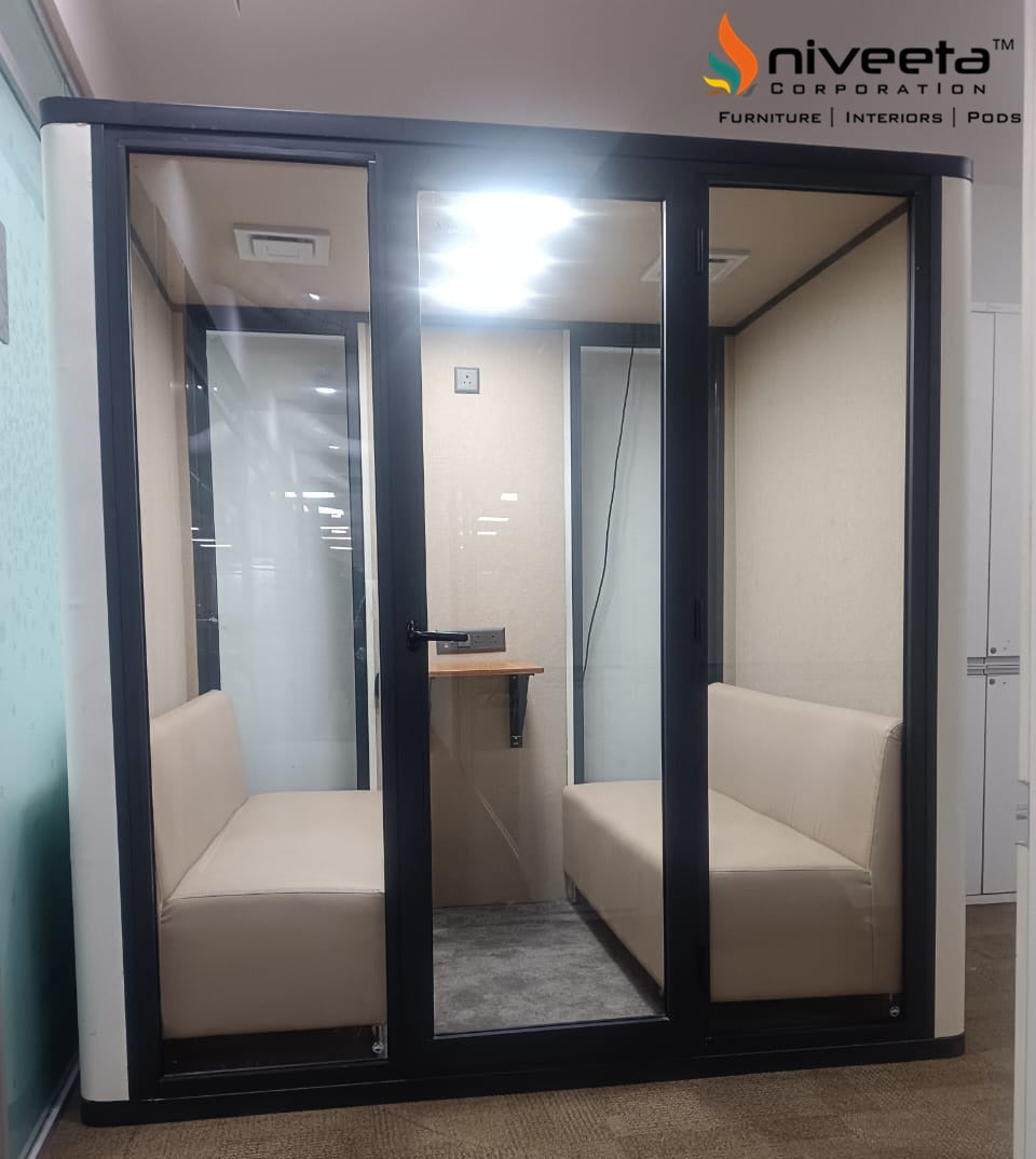 Premium Soundproof Portable Office Phone Booth - Niveeta Corp